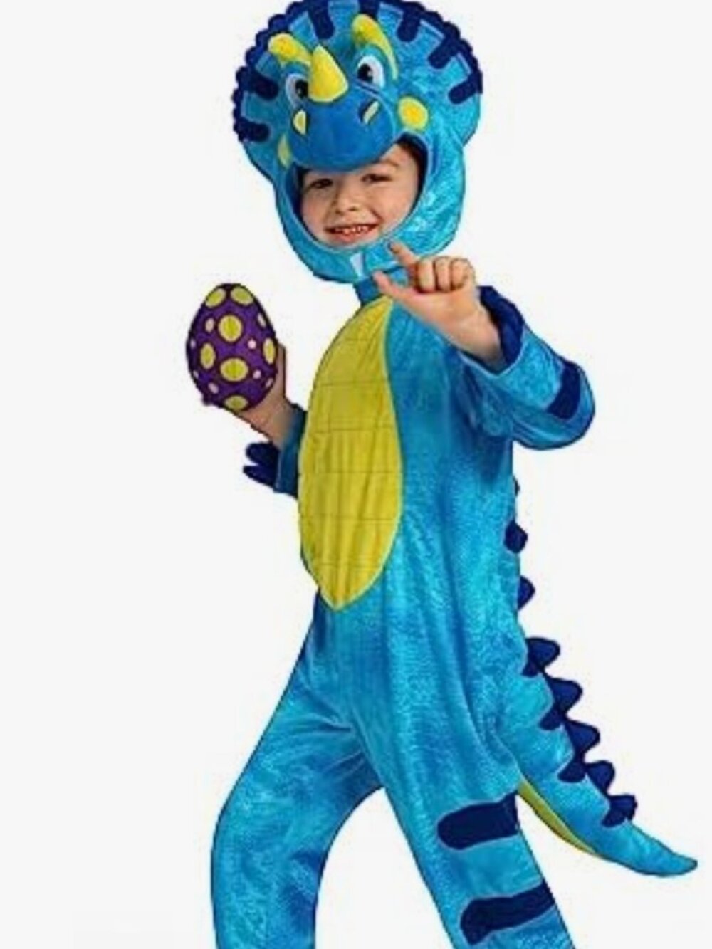 Kids blue Dinosaur/Triceratops Halloween costume size S (5-7yrs)